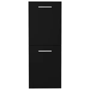 Berkfield Bathroom Cabinet Black 30x30x80 cm Engineered Wood