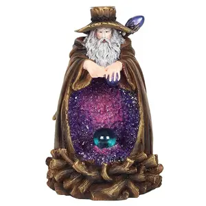 Something Different Wizard Backflow Incense Burner Brown/Purple (One Size)