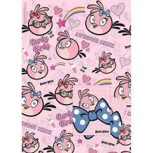 Angry Birds Stella Gift Wrap Sheets Set Pink (One Size)