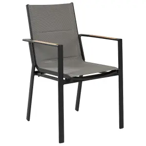 Set of 6 Garden Chairs BUSSETO Metal Black