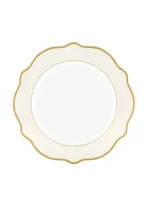 Rozi Jaswely Collection Porcelain Dinner Plates, Set of 6 - Cream