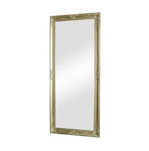 Melody Maison Large Ornate Gold Wall/Floor Mirror 76cm x 176cm