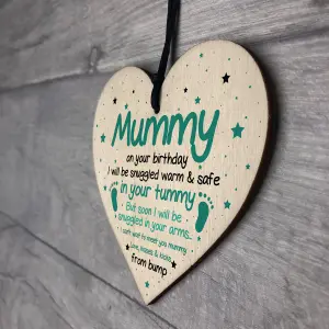 Red Ocean Mummy To Be Gifts For Birthday Wooden Heart Gifts From Bump Baby Boy Gifts