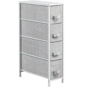 Yaheetech Slim Fabric Storage Drawers for Narrow Space Light Grey