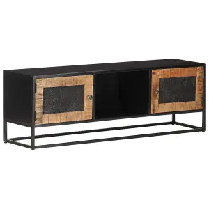 Berkfield TV Cabinet 120x30x40 cm Rough Mango Wood