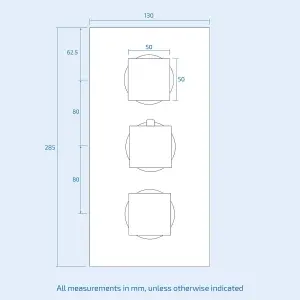 Nes Home Olive 3 Way Square Concealed Thermostatic Mixer Valve Hand Held Shower Body Jets