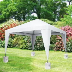 Set of 4 Plastic Gazebo Leg Weights - Add Strength & Stability to Gazebos, Marquees, Party Tents, Market Stalls - Each H25 x W21cm