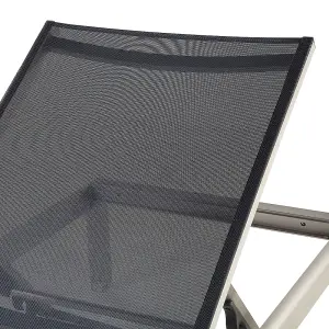 Sun Lounger Metal Black FOSSATO