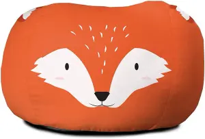 rucomfy Printed Indoor Fox Animal Children's Medium Beanbag