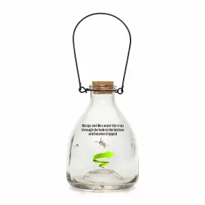 Large Wasp Catcher Glass Bottle Traditional Outdoor Garden Pest Control Hanging Insect Trap Single 1pc