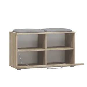 Opal Shoe Cabinet with Seat Sonoma Oak