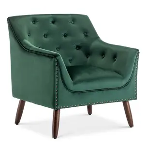 Velvet Bottle Green Franca Accent Chair