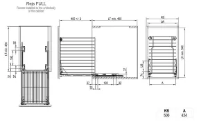 Soft close laundry basket - 500mm, white - sliding system REJS