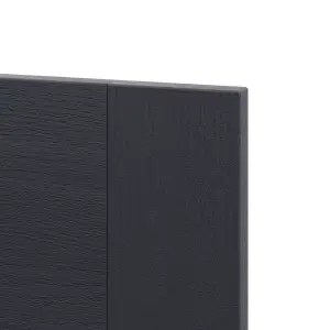 Alpinia Matt midnight navy wood effect Drawer front, Pack of 4 (H)715mm (W)497mm (T)18mm