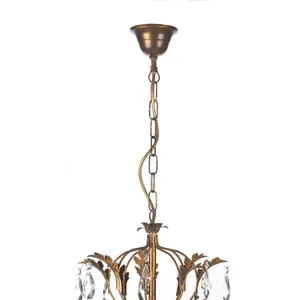 Luminosa Karen Multi Arm Chandelier with Shades Bronze