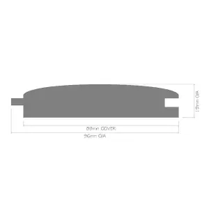 PACK OF 10 (Total 10 Units) - 25mm x 100mm (19mm x 96mm Finish) Tongue & Groove Loglap Timber Cladding - 4.2m Length