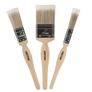 Dekton 3pc Professional Grade Precision Paint Brush Set Decorating DIY Painting