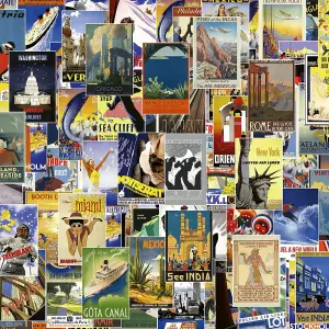 Vintage Travel Poster Mural - 384x260cm - 5003-8