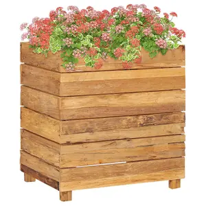 Berkfield Raised Bed 50x40x55 cm Recycled Teak and Steel