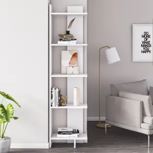 Decorotika Alice Corner Bookcase (White)