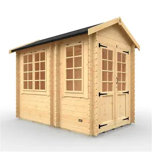 10ft x 6ft (2900mm x 1750mm) Horsforth "The Burlington" 19mm Log Cabin with 3 Windows