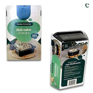 Mushroom Growing Kit Shiitake - Beginner Friendly Ready to Grow Educational Kit - Easy to Use Gardening Gift - Grow Your Own