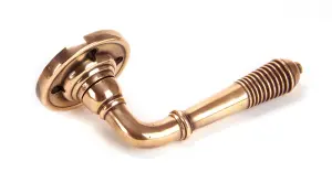 From The Anvil Polished Bronze Reeded Lever on Rose Set - Unsprung