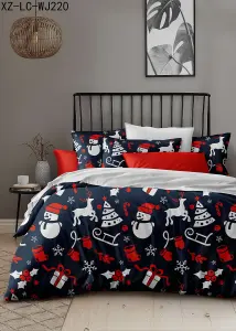 Christmas Print Printed Duvet Set