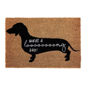 Interiors by Premier What a Long Day Sausage Dog Doormat