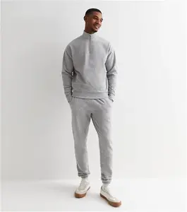 New Look Men's Grey Relaxed Quarter Zip Sweatshirt - L