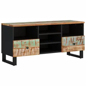 Berkfield TV Cabinet 100x33x46 cm Solid Wood Reclaimed and Engineered Wood