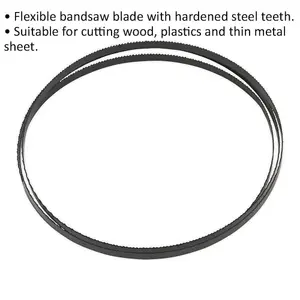 Premium 1400 x 6.5 x 0.35mm Bandsaw Blade with Hardened Steel Teeth for Versatile Cutting