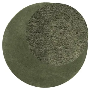 Rug HUARTE Short Pile Soft and Washable Forest Green 80 cm