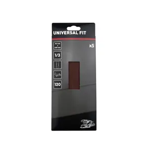 Universal Fit 120 grit Red Sanding sheet (L)230mm (W)93mm, Pack of 5