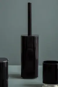 Maison by Premier Ando Black Acrylic Toilet Brush Holder