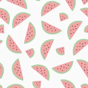 Wild Watermelons Wallpaper In White And Pink And Green