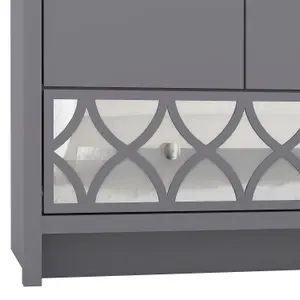 GFW Arianna 2 Door 1 Drawer Wardrobe Cool Grey