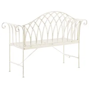 Garden Bench MILAZZO Metal White