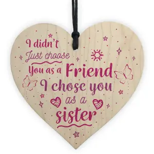 Red Ocean Special FRIEND Sister Gifts Wooden Heart Christmas Friendship Gift Birthday Plaque