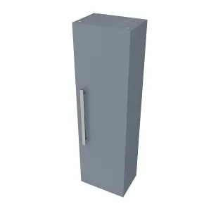 SunDaze Gloss Grey 1200mm Bathroom Wall Mounted Tall Storage Unit Cupboard Cabinet