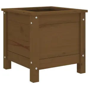 Berkfield Garden Planter Honey Brown 40x40x39 cm Solid Wood Pine