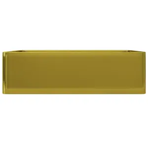 Berkfield Wash Basin 41x30x12 cm Ceramic Gold