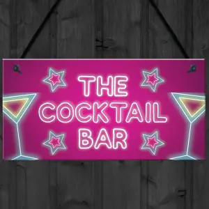 Red Ocean The Cocktail Bar Novelty Bar Signs And Plaques Home Bar Sign Novelty Gifts