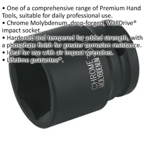 35mm Chromoly Forged Impact Socket - Heavy Duty 3/4 Inch Drive Tool