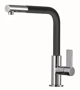 Clearwater Auriga Pull Out Kitchen Tap Chrome & Black- AUR3CP