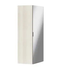 GoodHome Atomia Freestanding Matt oak effect Particle board Mirrored Wardrobe (H)2250mm (W)1300mm (D)580mm