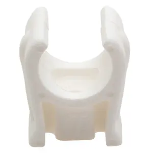 Talon White Plastic Pipe clip (Dia)15mm, Pack of 10