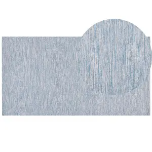 Cotton Area Rug 80 x 150 cm Light Blue DERINCE