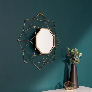 Paoletti Gold Geo Wall Mounted Mirror