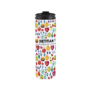 Dietician Travel Mug - Novelty Healthcare & Wellbeing Coach Gift - Stainless Steel Double-Walled Hot/Cold Drinks Travel Flask